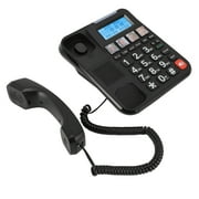 Expandable Corded/Cordless Phone System with Answering Machine, Big Button Senior Phone with Caller ID/Call Blocking & Handset/Amplified Speakerphones, Landline Business Telephones, Black