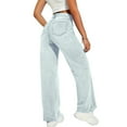 thumbnail image 4 of BILIKEYU Women's Fuzzy High Waist Baggy Wide Leg Jeans, Jeans for Women, Winter Pants for Women, Fuzzy Pajama Pants, 4 of 6