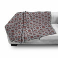 thumbnail image 3 of Geometric Soft Flannel Fleece Throw Blanket, Moroccan Star Design Inspired Middle Eastern Motifs, Cozy Plush for Indoor and Outdoor Use, 50" x 70", Vermilion Slate Blue, by Ambesonne, 3 of 6