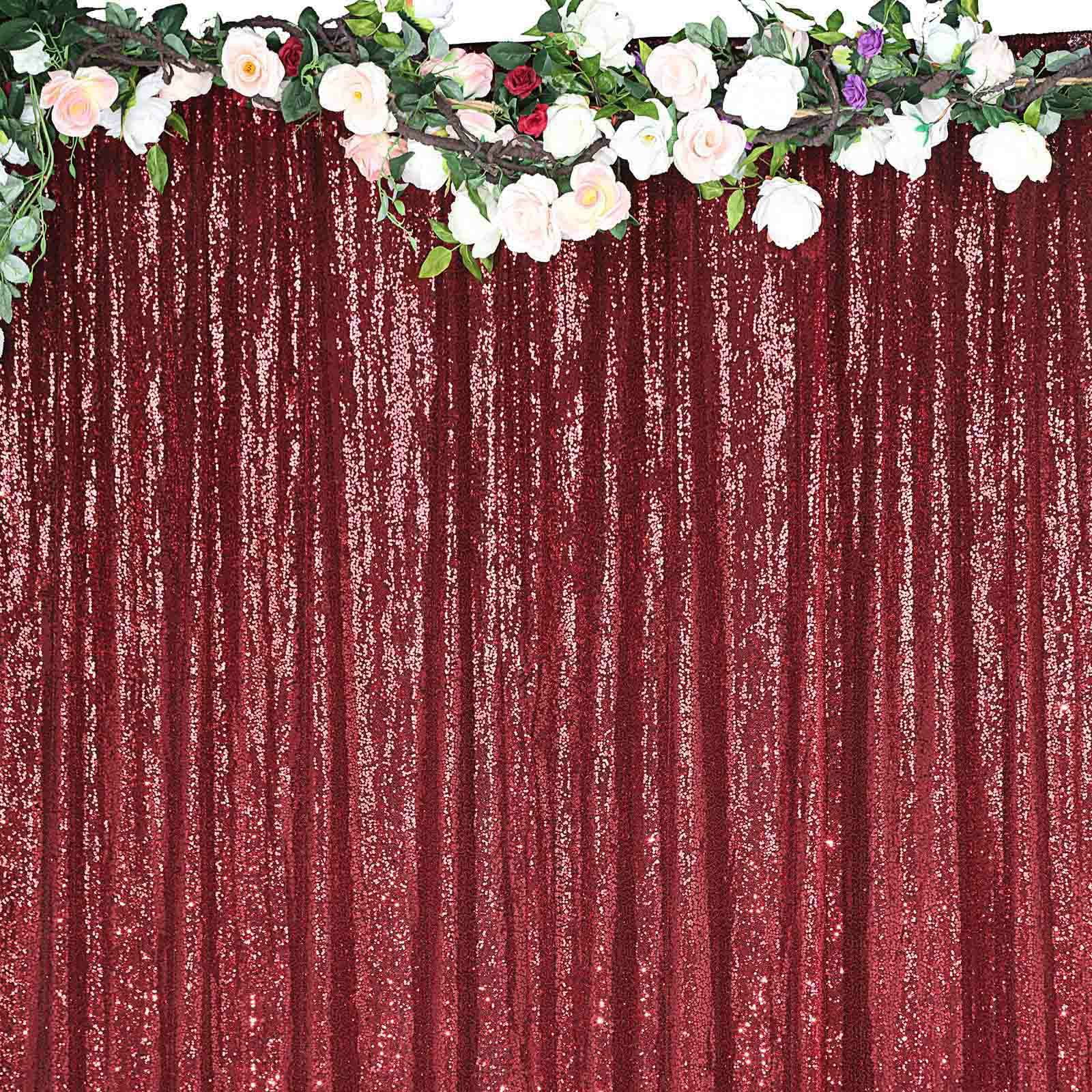  DUOBAO Sequin Backdrop 8x8 Ft Burgundy Backdrop for Party  Sequin Backdrop Curtain 8Ft Great Gatsby Party Decorations Wedding Backdrop  Glitter Backdrop : Electronics