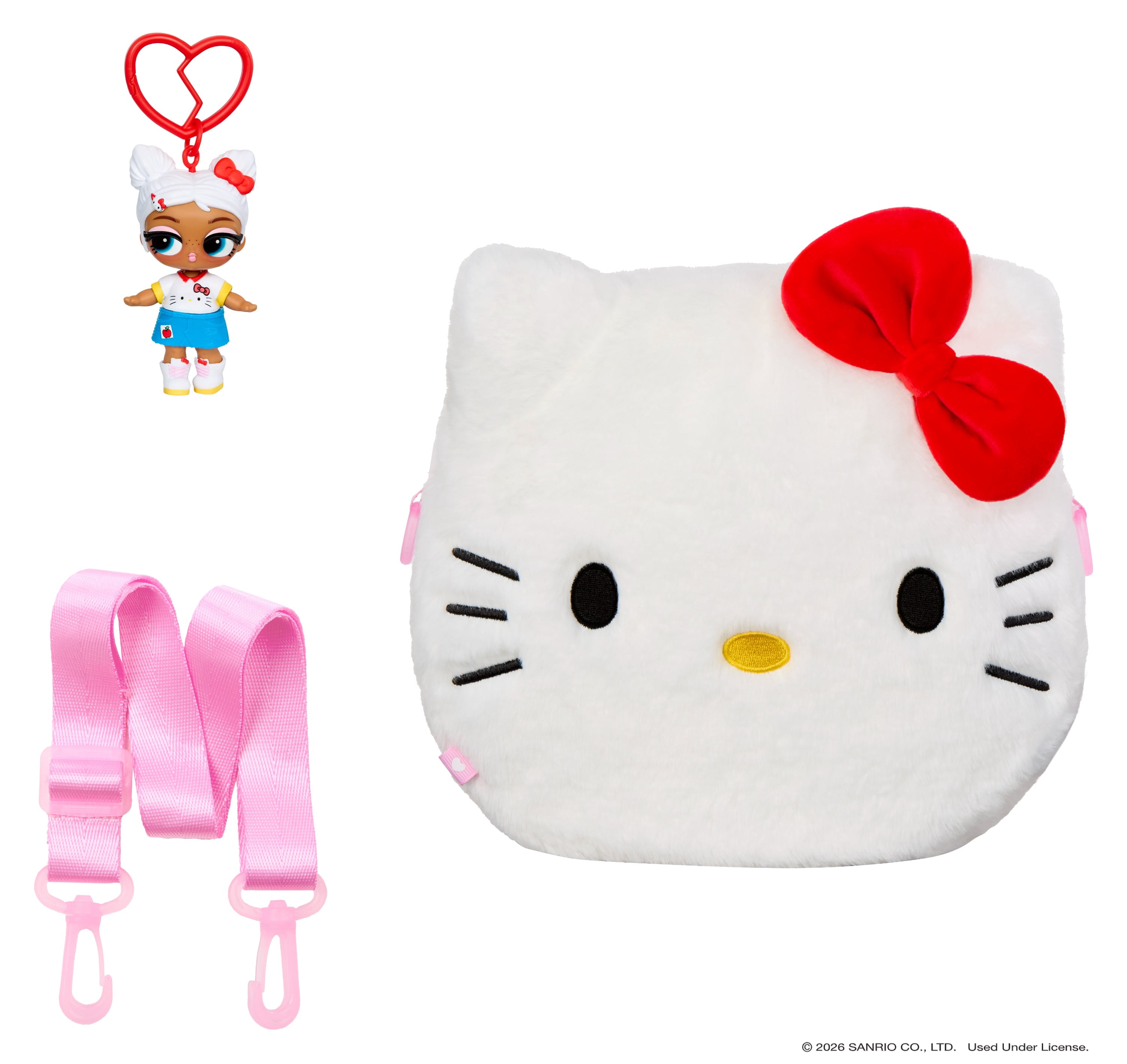 LOL Surprise Loves Hello Kitty and Friends BIG Reversible Plush – Large Plush with Matching Tot, Reversible, On-the-Go Play, and 7 Total Surprises – Collect All 3!