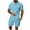 Sky Blue, variant on GERsome Men's 2 Piece Outfits Short Sleeve Casual Solid Color Button Down Shirts and Shorts Set S-3XL