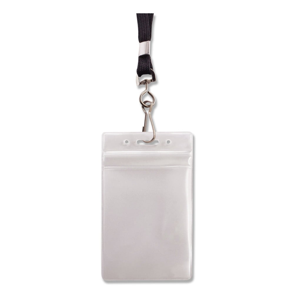 Advantus 91131 3.68 in. x 5 in. Vertical Resealable Badge Holders Combo Pack with 36 in. Lanyard (20/Pack)