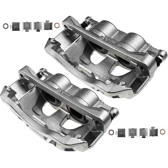 A-Premium Brake Caliper Assembly with Bracket Compatible with Ford E-150 250 2008-2014 Econoline 2010-2014 Front Side 2-PC Set