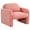 Pink, variant on Gymax Modern Accent Chair Sherpa Fabric Upholstered Armchair w/ Waist Pillow Pink