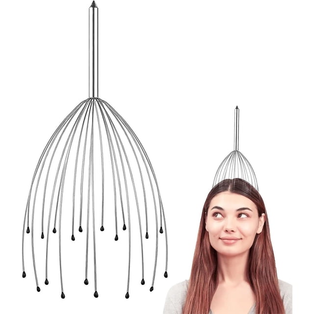 Head Massager, Scalp Massage with 20 Branches Massage Device, Deep Relaxation and Better Sleep, Head Massager Ideal as a Gift