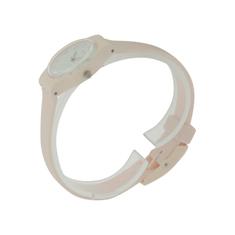 Swatch Original LP150 Pinkbelle White Dial Pink Silicone