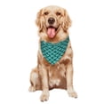 thumbnail image 5 of Naloa Aquamarine Glitter Dog Bandanas 1PC Washable Triangle Dog Scarfs Premium Durable Fabric, for Small Medium Large Dogs and Cats, 5 of 6