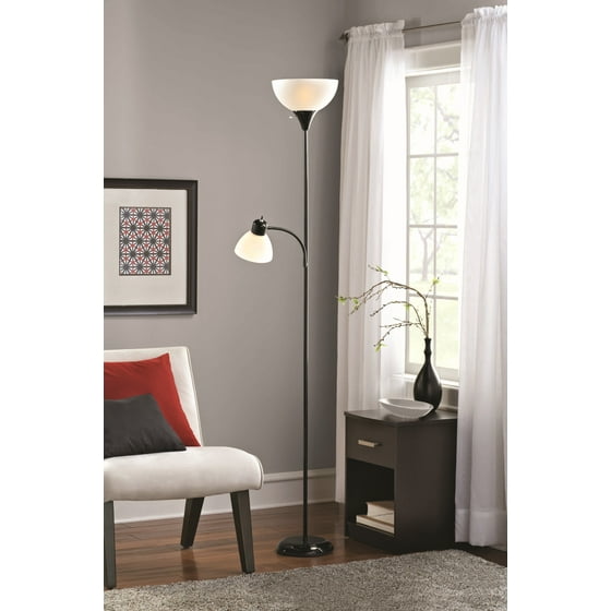 Mainstays Ms Floor Lamp And Reading Light Black