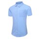 thumbnail image 1 of Playera Elvqul Hombre Azul Claro Casual de Color Sólido Manga Corta Gym con Solapa, 1 of 5