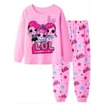 thumbnail image 2 of Girls Pajamas Cartoon Pattern Round Neck Long Sleeve Pants Set, 2 of 6