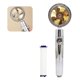 thumbnail image 4 of Yuarrent Cabezal de ducha, ducha de refuerzo de mano, rociador giratorio de alta presión de 360 ​​grados, ducha de hélice, interruptor de parada de Accesorios de baño Dorado Yuarrent HA028123-02, 4 of 6