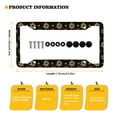 thumbnail image 7 of Renewold Sun Star Gold Car License Plate Frame Stainless Steel License Plate Holder Rust-proof License Plate Frames for Women Men, Set of 2, 7 of 7