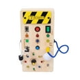 thumbnail image 1 of Tablero ocupado con interruptor de luces, tablero sensorial de madera LED, juguetes Montessori, juguetes educativos de aprendizaje, juguetes de viaje, patrón de nota Sunnimix Material de tablero ocupado, 1 of 8