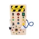thumbnail image 1 of Tablero ocupado con interruptor de luces, tablero sensorial de madera LED, juguetes Montessori, juguetes educativos de aprendizaje, juguetes de viaje, patrón de nota Sunnimix Material de tablero ocupado, 1 of 8