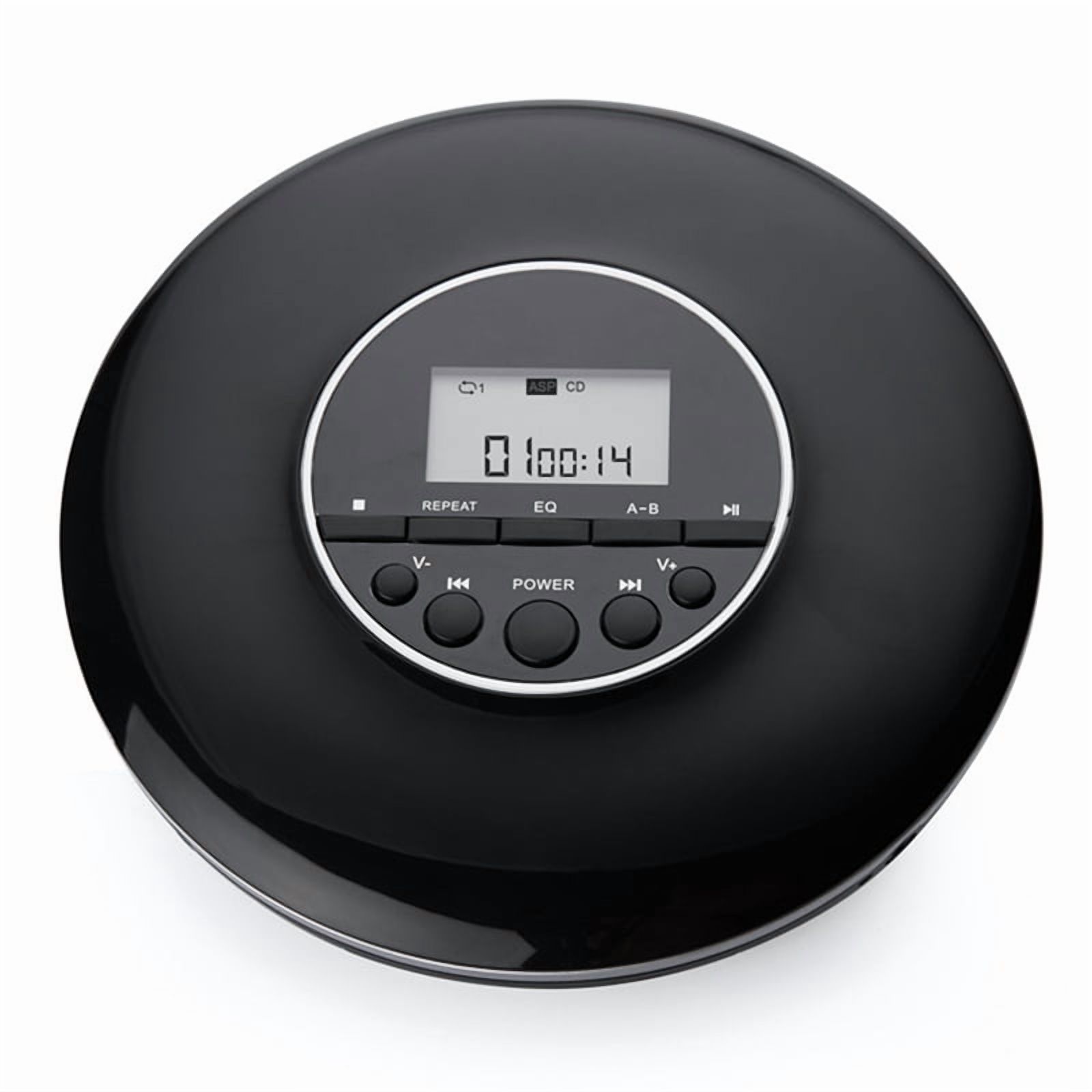 Portable CD Player MP3 Music Player with Stereo Earbuds and Bluetooth Output CD Player with LCD Display Black