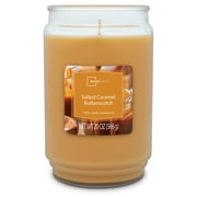 Mainstays Salted Caramel Butterscotch Scented Single Wick Candle, 20 oz.
