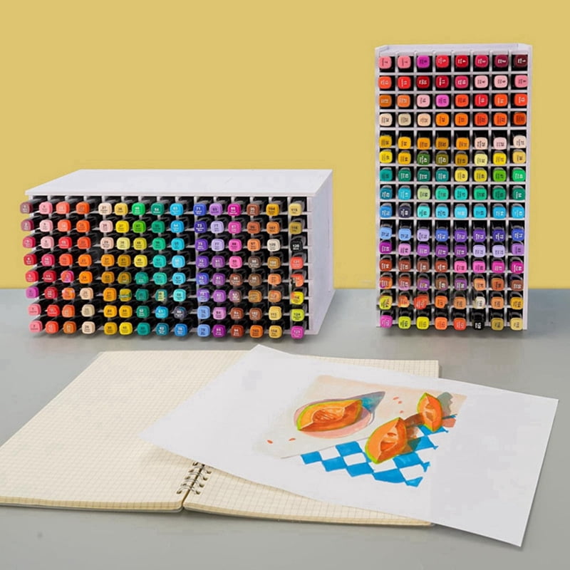 Art Marker Storage Rack for 72 Markers Watercolour Brushes Pens Color Pencils Organizer Holder for Desk