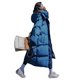 thumbnail image 3 of Chaqueta de algodón para mujer, holgada, larga, hasta la rodilla, de algodón, para otoño e invierno, 3 of 5