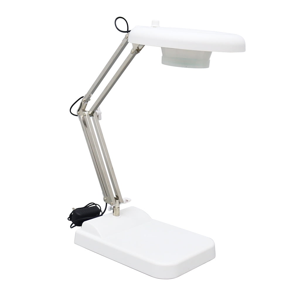 TECHTONGDA 20X 127C Desk Lamps Benchtop Magnifier Lamp Table Lamps White Glass for Reading Working Crafts Workbench