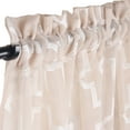 thumbnail image 2 of Superior Quatrefoil Embroidered Sheet Rod Pocket Curtain Panel, Set of 2, 26" W x 63" L, Beige, 2 of 5