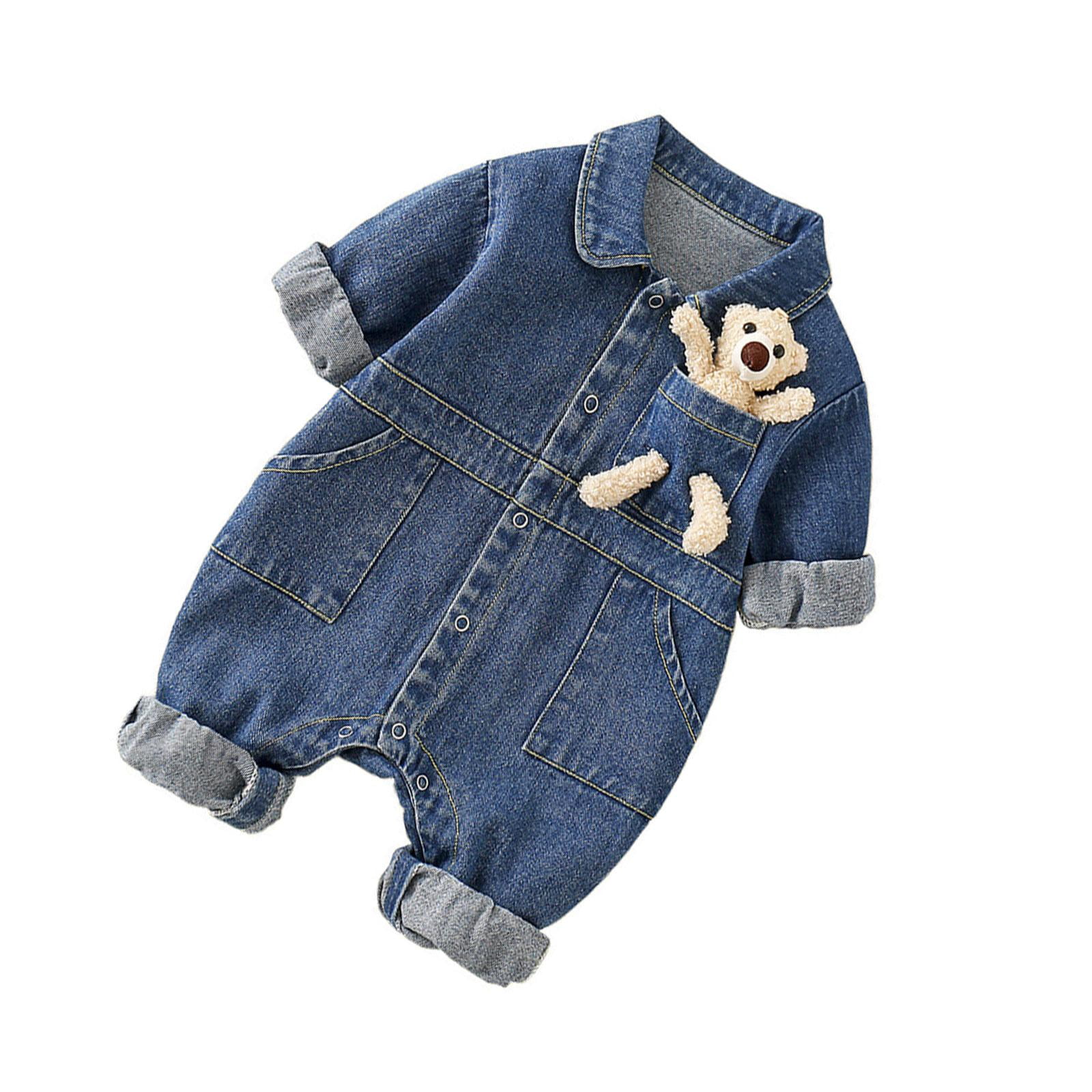 Baby denim romper hotsell