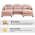 thumbnail image 7 of HUTWIFE Cloud Couches for Living Room, Modular Sectional Sofa, 107" U-Shape 3-Seater Modular Couch, Oversized Sectional Couch with Deep Seat, 7 of 7