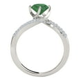 thumbnail image 3 of Mauli Jewels Engagement Rings for Women 1.15 Carat Halo Emerald And Diamond Bridal Set 4-prong 14k White Gold, 3 of 6