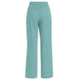 thumbnail image 4 of Pantalones boho palazzo de mujer, cintura alta, pierna ancha, estampado floral, estilo informal de verano con bolsillos, tallas S-XXL, 4 of 4