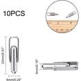 thumbnail image 2 of 10pcs Stainless Steel Cufflinks Cuff Button Cabochons Tray Bezel Cufflink Blanks Setting for Jewelry Making DIY Stainless Steel Color, 2 of 7