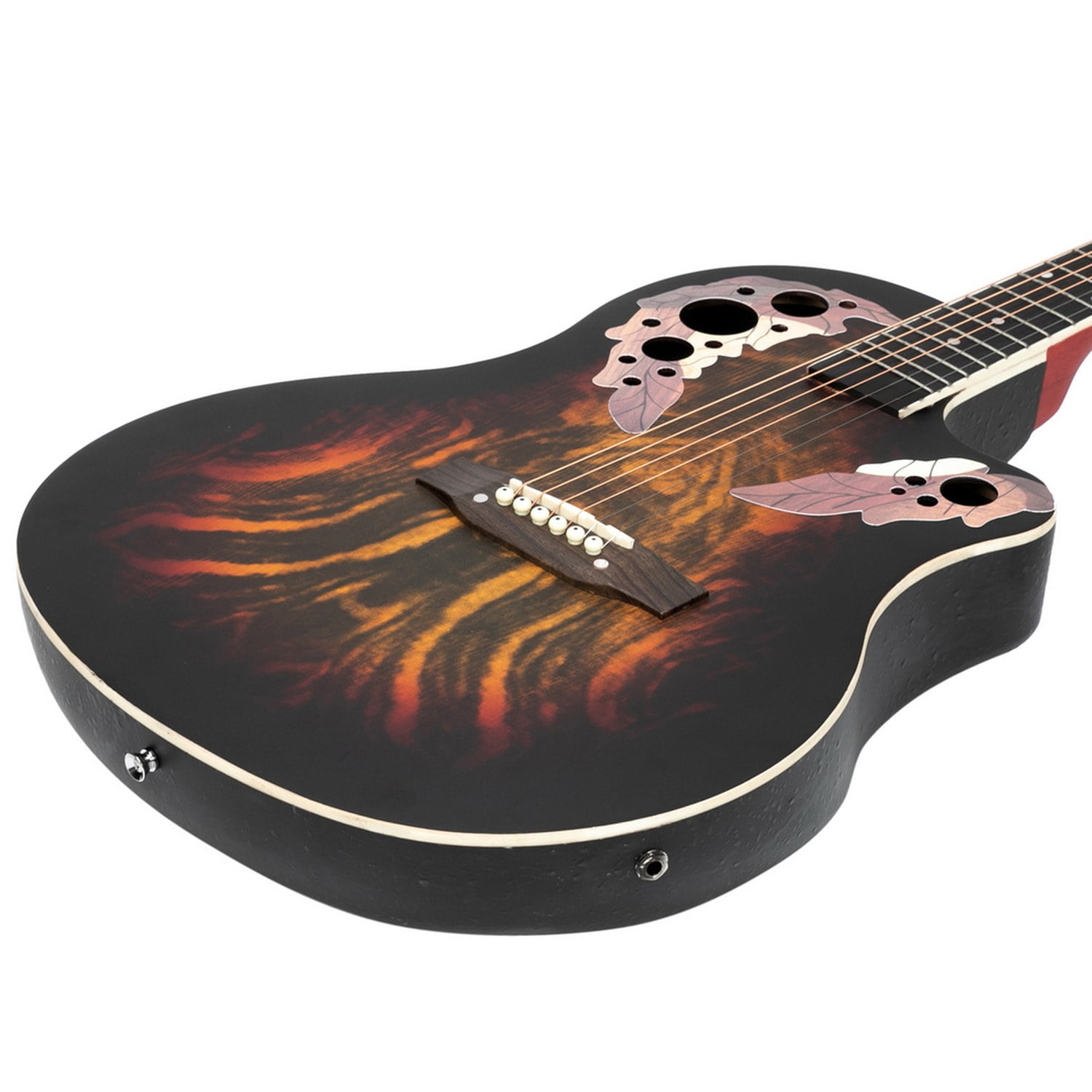 41-Inch Cutaway Acoustic-Electric Guitar with Spruce Top, EQ-7545R Pickup, Round-Back Design, Steel Strings, 20 Frets, Includes Bag and Wrench