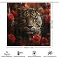 thumbnail image 2 of Bathroom Set, Red Rose and Tiger Printed Bathroom Set,Bathroom Set 4-Piece Set,Bathroom Set with Shower Curtain Sets and Carpet, 2 of 8