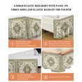thumbnail image 6 of Sage Green Wrap Around Bed Skirts for Queen Bed 18" Drop,Bed Skirt with Adjustable Elastic Belt Dust Ruffle Bed Valance for Bedroom Hotel Southwest Tribal Antique Boho-Chic Farmhouse Bed Frame Cover, 6 of 7