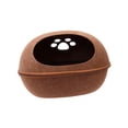 thumbnail image 2 of BELOVING Lit Grotte en Feutre pour Chat Cachette Respirante Grotte pour Chaton pour Chiot Minou Chats d'Intérieur Café, 2 of 10