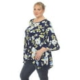 thumbnail image 2 of Plus Size Blanche Tunic Top Blue Flower 3X, 2 of 4