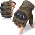 thumbnail image 1 of Guantes militares para exteriores, ligeros y transpirables, protectores de nudillos para tiro, caza, motociclismo, escalada, guantes tácticos sin dedos para moto, motocicleta, ciclismo, esca, 1 of 5