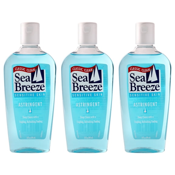 Sea Breeze Astringent Sensitive Skin - Pack of 3 , 10 oz Cleanser
