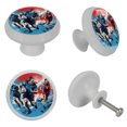 thumbnail image 4 of Football Crystal Knobs with Screws - 4-Pack Round Fluorescent Drawer Pulls, Glow-in-the-Dark Cabinet Pulls, Suitable for Cabinets, Wardrobes, 4 of 6