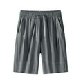 thumbnail image 3 of BiZtdJrK Running Shorts for Men Big and Tall Drawstring Elastic Waist Casual Shorts Lightweight Breathable Athletic Shorts with Pockets Dark Gray L, 3 of 7