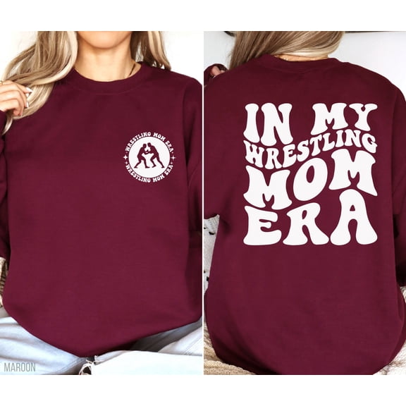 In My Wrestling Mom Era Sweatshirt, Sports Mom Sweater, Wrestle Mom Shirts, Game Day Sweaters, Sports Mama Sweatshirts, Sport Mama