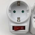 thumbnail image 4 of Adaptador de corriente con enchufe de conversión europeo de 1 a 1 vía con interruptor, 16 A CA 250 V, enchufe de viaje de la UE., 4 of 5