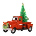 thumbnail image 5 of Rushawy Christmas Truck Decor and Xmas Tree Holidays Red Car Decoration Metal Trucks Car B, 5 of 9