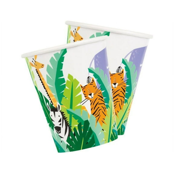Jungle 'Animal Safari' 9oz Paper Cups (8ct)