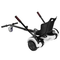 Universal Hoverboard Kart Seat Attachment for 6.5" 8" 8.5" 10" Hoverboards, Adjustable Length with Grips Control, 220 LBS Capacity - Hoverboard Go Kart Accessory for Kids & Adults