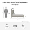 thumbnail image 6 of Pemberley Row Upholstered Gray Platform Bed Rectangular Wingback 67.5"W x 85.5"D x 54"H Unassembled, 6 of 14