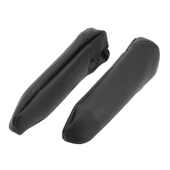 Pair Vehicle Front Seat Armrest Cover Microfiber Leather Black for Toyota Sienna 2005-2010
