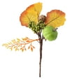 thumbnail image 2 of Anhility 3Pcs Thanksgiving Maple Leaves Stems Artificial Halloween Picks Autumn Berry Stems with Pumpkins Acorns for Thanksgiving Day Harvest Festival Home Indoor Decorations, 9.84", Green, 2 of 6
