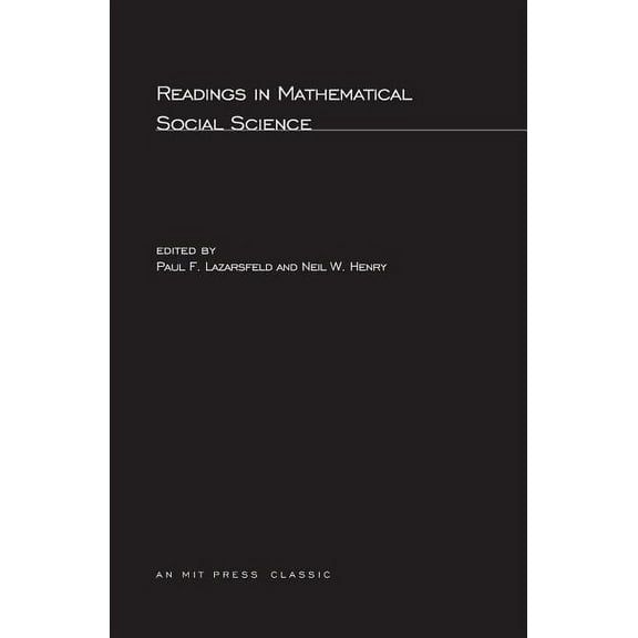 Mit Press Readings in Mathematical Social Science, (Paperback)