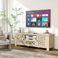 thumbnail image 4 of Gymax 55'' Retro TV Stand Media Entertainment Center w/ Mirror Doors & Drawer Natural, 4 of 10