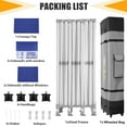 thumbnail image 3 of COBIZI 10x30 Heavy Duty Pop up Canopy Tent with 5 Waterproof Walls, UPF 50+ Protection, Roller Bag, Adjustable Heights, and 4 Sand Bags,Dark Blue (Enhanced Hexagonal Frame), 3 of 10